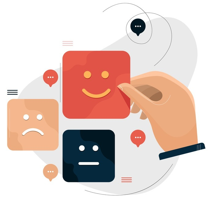 Smiling square cards