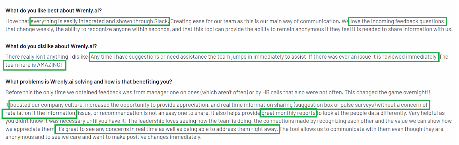 Wrenly review on G2