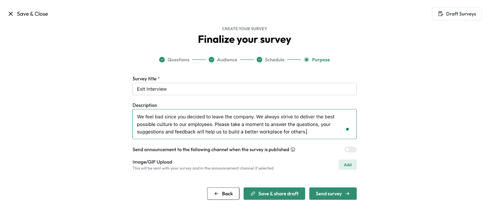 Survey-finalisation-on-wrenly