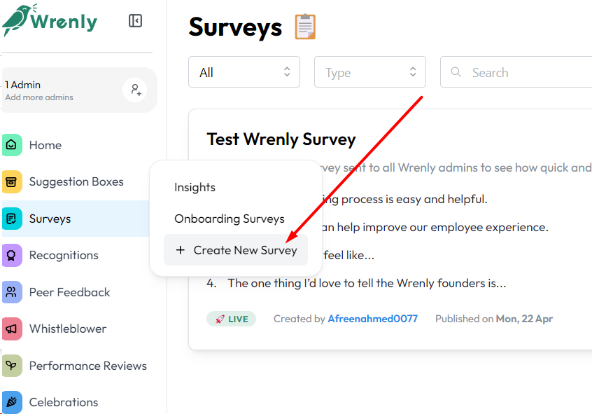 Step-to-create-new-survey-on-wrenly