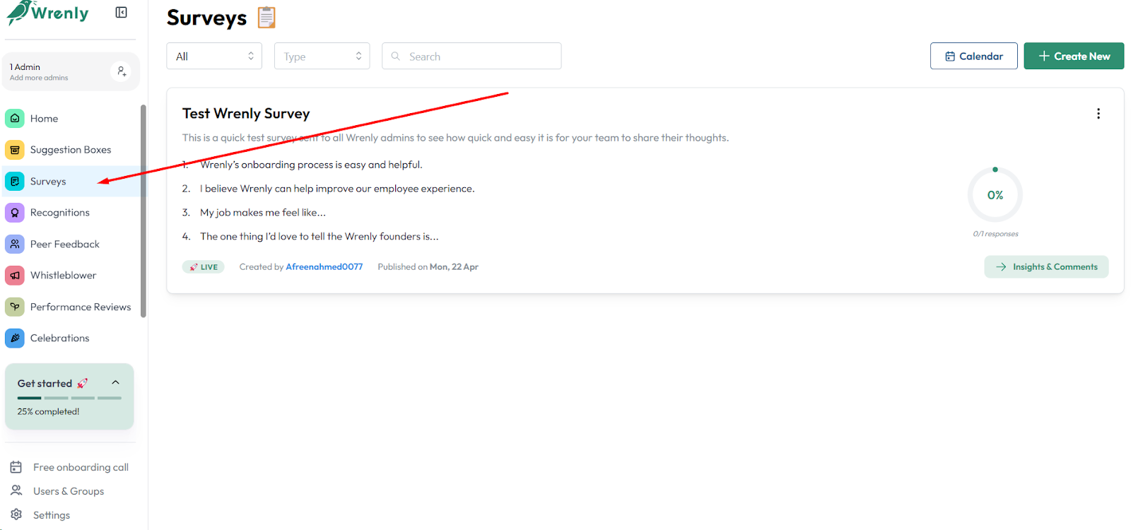 navigating-to-survey-dashboard-in-wrenly