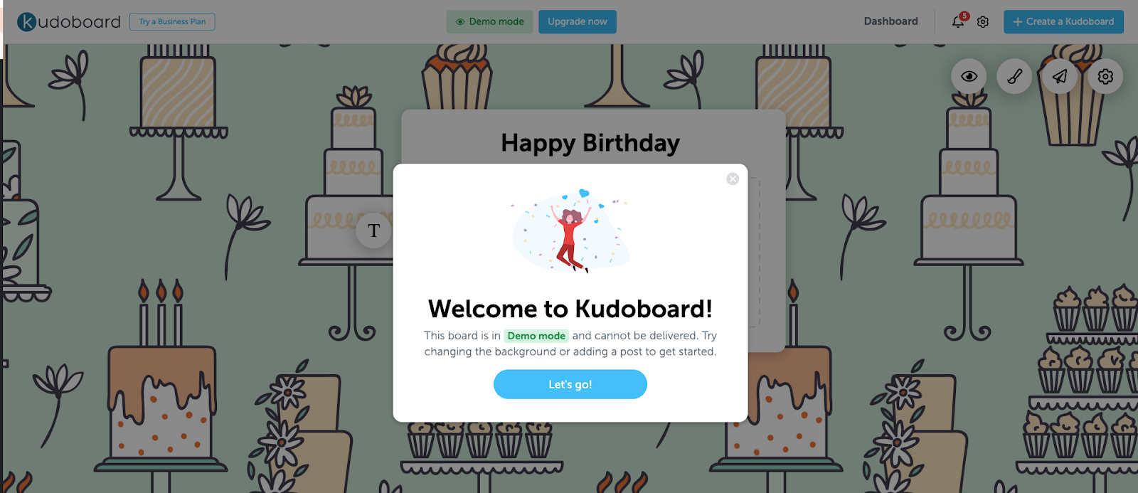 Kudoboard Demo Mode