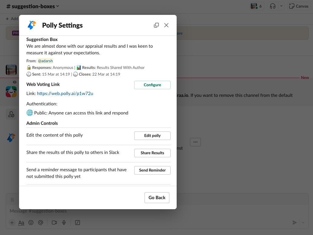 Polly.ai suggestion box