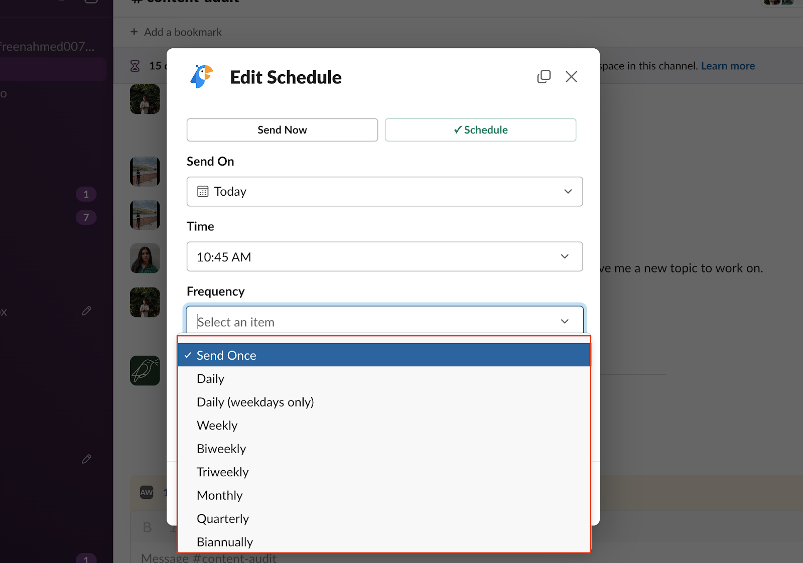 Simple-poll-schedule-customisation