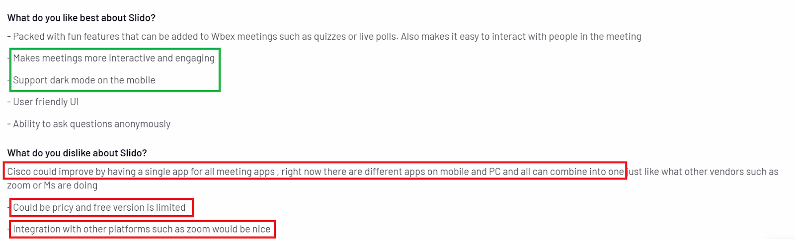 Slido reviews on G2