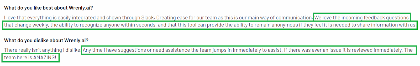 Wrenly review on G2